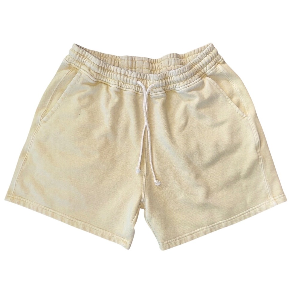 American Eagle Fleece Sweat Shorts Mens Medium Yellow Drawstring Casual